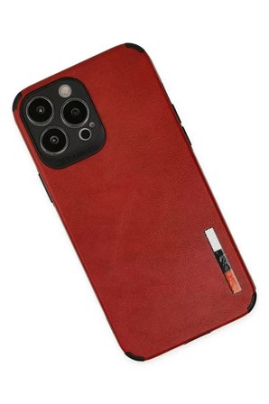 Newface Apple iPhone 13 Pro Max Kılıf Loop Deri Silikon - Kırmızı