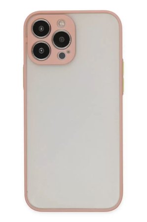 Newface Apple iPhone 13 Pro Max Kılıf Montreal Silikon Kapak - Pembe