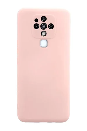 Newface Tecno Camon 16 Kılıf Nano içi Kadife Silikon - Pudra