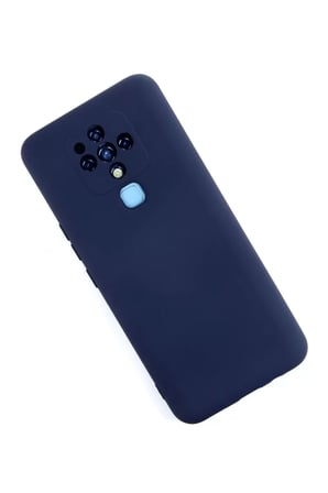 Newface Tecno Camon 16 Kılıf Nano içi Kadife Silikon - Lacivert