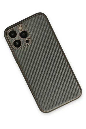 Newface Apple iPhone 13 Pro Max Kılıf Coco Karbon Silikon - Füme