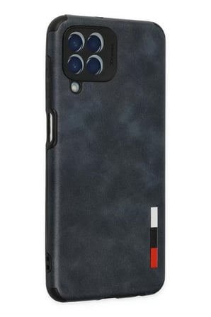 Newface Samsung Galaxy M33 Kılıf Loop Deri Silikon - Lacivert