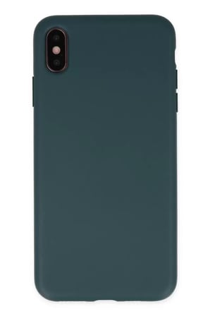 Newface Apple iPhone XS Max Kılıf Nano içi Kadife Silikon - Koyu Yeşil