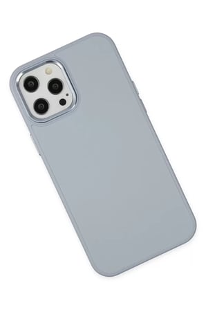 Newface Apple iPhone 12 Pro Max Kılıf Asya Deri Silikon - Sierra Blue