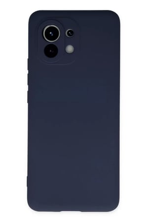 Newface Xiaomi Mi 11 Kılıf Nano içi Kadife Silikon - Lacivert