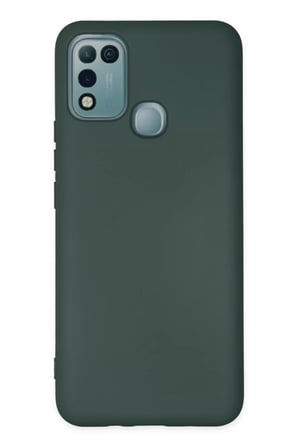 Newface İnfinix Hot 10 Play Kılıf Nano içi Kadife Silikon - Koyu Yeşil
