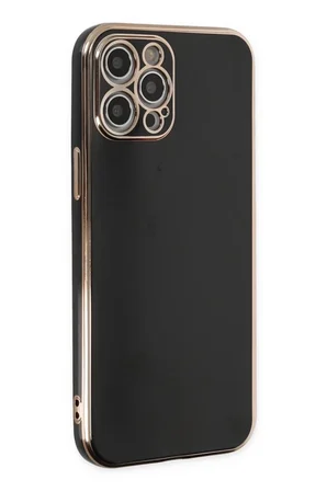 Newface Apple iPhone 12 Pro Kılıf Volet Silikon - Siyah