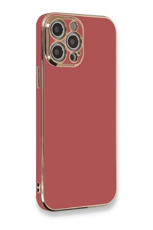 Newface Apple iPhone 12 Pro Kılıf Volet Silikon - Kırmızı