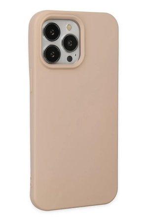 Newface Apple iPhone 14 Pro Kılıf Nano içi Kadife Silikon - Pudra