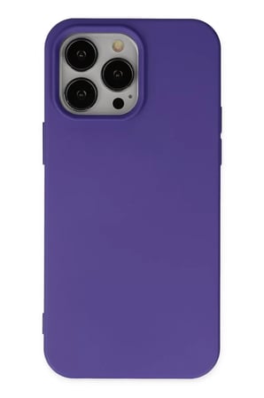 Newface Apple iPhone 14 Pro Max Kılıf Nano içi Kadife Silikon - Mor