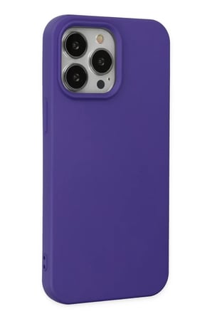 Newface Apple iPhone 14 Pro Max Kılıf Nano içi Kadife Silikon - Mor