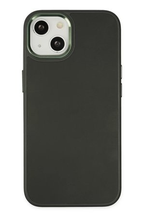 Newface Apple iPhone 14 Plus Kılıf Asya Deri Silikon - Koyu Yeşil