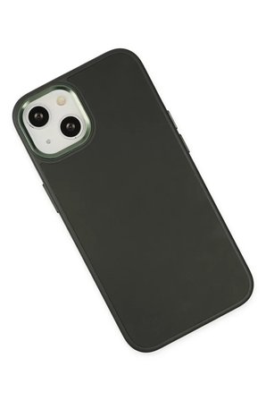 Newface Apple iPhone 14 Plus Kılıf Asya Deri Silikon - Koyu Yeşil