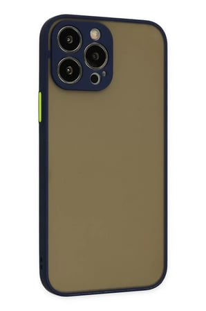 Newface Apple iPhone 14 Pro Max Kılıf Montreal Silikon Kapak - Lacivert