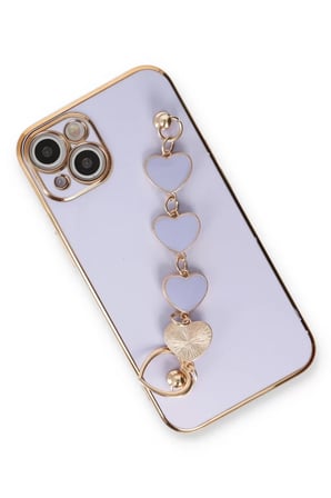 Newface Apple iPhone 14 Kılıf Esila Silikon - Lila