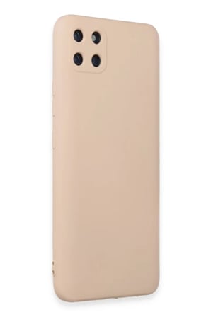 Newface Realme C11 Kılıf Nano içi Kadife Silikon - Pudra