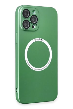 Newface Apple iPhone 12 Pro Kılıf Jack Magneticsafe Lens Silikon - Yeşil