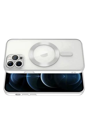 Newface Apple iPhone 13 Pro Kılıf Kross Magneticsafe Kapak - Gümüş