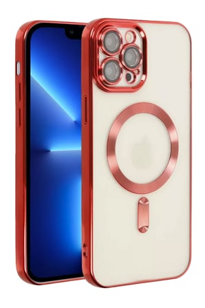 Newface Apple iPhone 13 Pro Kılıf Kross Magneticsafe Kapak - Kırmızı