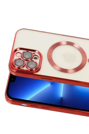Newface Apple iPhone 13 Pro Kılıf Kross Magneticsafe Kapak - Kırmızı