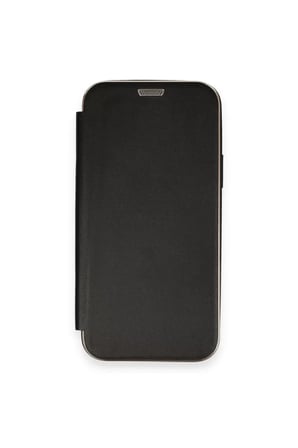Newface Apple iPhone 12 Kılıf Dolpin Kapaklı - Siyah