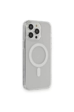 Newface Apple iPhone 14 Pro Max Kılıf Matte Şeffaf Magneticsafe - Şeffaf