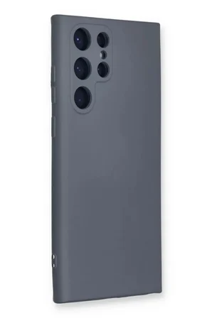 Newface Samsung Galaxy S23 Ultra Kılıf Nano içi Kadife Silikon - Gri