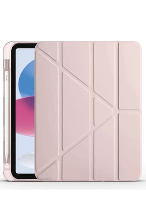 Newface Apple iPad 2022 10.9 (10.nesil) Kılıf Kalemlikli Mars Tablet Kılıfı - Rose Gold
