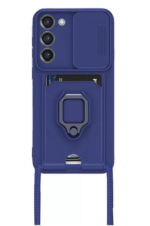 Newface Samsung Galaxy S23 Plus Kılıf Zuma Kartvizitli Yüzüklü Silikon - Lacivert