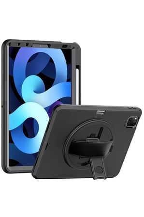 Newface Apple iPad Pro 11 (2018) Kılıf Hand Strap Tablet Kılıfı - Siyah