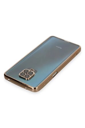 Newface Xiaomi Redmi Note 9 Pro Kılıf Razer Lensli Silikon - Gold