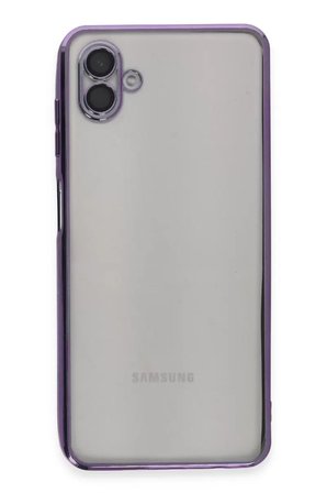 Newface Samsung Galaxy A04 Kılıf Razer Lensli Silikon - Mor