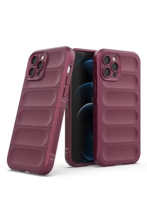 Newface Apple iPhone 12 Pro Kılıf Optimum Silikon - Bordo