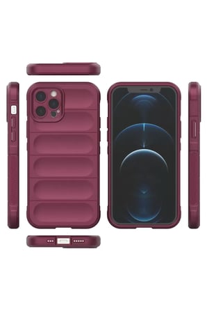 Newface Apple iPhone 12 Pro Kılıf Optimum Silikon - Bordo