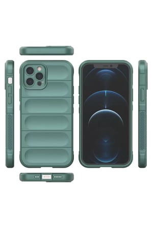 Newface Apple iPhone 12 Pro Kılıf Optimum Silikon - Koyu Yeşil