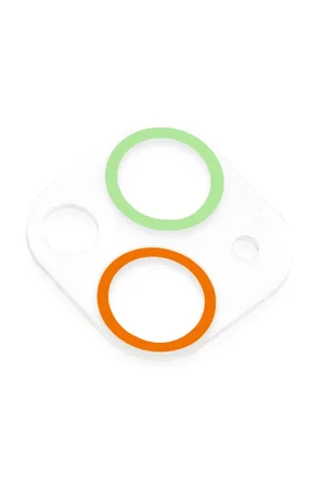 Newface Apple iPhone 13 Mini Renkli Kamera Lens Koruma Cam - Turuncu-Yeşil