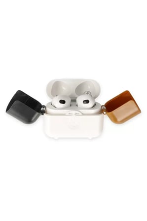 Newface Apple Airpods 3 (3.nesil) Basmalı Kılıf - Beyaz-Siyah-Kahverengi