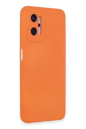 Newface Realme 9i 4G Kılıf Nano içi Kadife Silikon - Turuncu