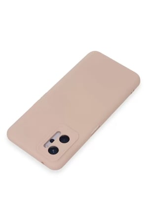 Newface Realme 9i 4G Kılıf Nano içi Kadife Silikon - Pudra