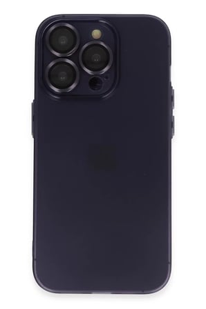 Newface Apple iPhone 14 Pro Max Kılıf Luko Lens Silikon - Derin Mor