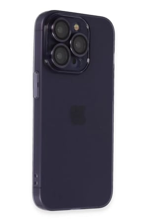Newface Apple iPhone 14 Pro Max Kılıf Luko Lens Silikon - Derin Mor