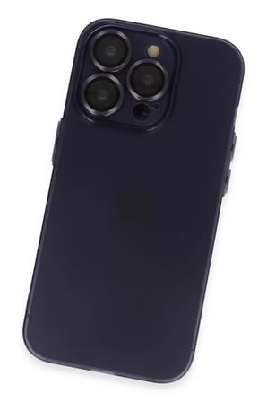 Newface Apple iPhone 14 Pro Max Kılıf Luko Lens Silikon - Derin Mor
