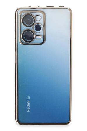 Newface Xiaomi Redmi Note 12 Pro 5G Kılıf Razer Lensli Silikon - Gold