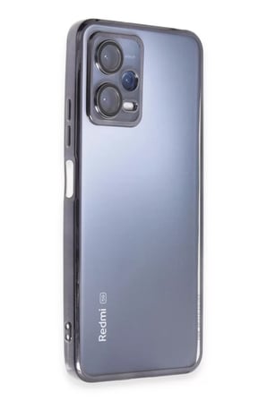 Newface Xiaomi Redmi Note 12 5G Kılıf Razer Lensli Silikon - Siyah