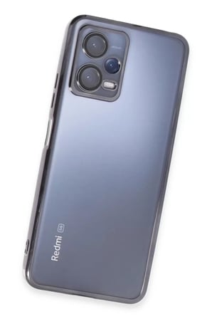 Newface Xiaomi Redmi Note 12 5G Kılıf Razer Lensli Silikon - Siyah