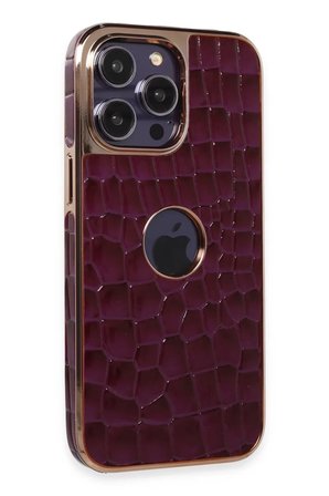 Newface Apple iPhone 14 Pro Kılıf Snake Kapak - Derin Mor