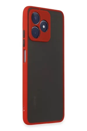 Newface Realme C53 Kılıf Montreal Silikon Kapak - Kırmızı