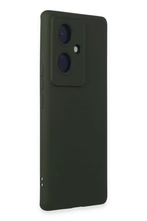 Newface Vivo V29 Lite Kılıf Nano içi Kadife Silikon - Koyu Yeşil