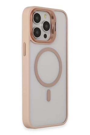 Joko Apple iPhone 15 Pro Max Kılıf Roblox Lens Magsafe Standlı Kapak - Pudra