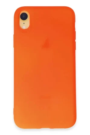 Newface Apple iPhone XR Kılıf First Silikon - Parlak Turuncu